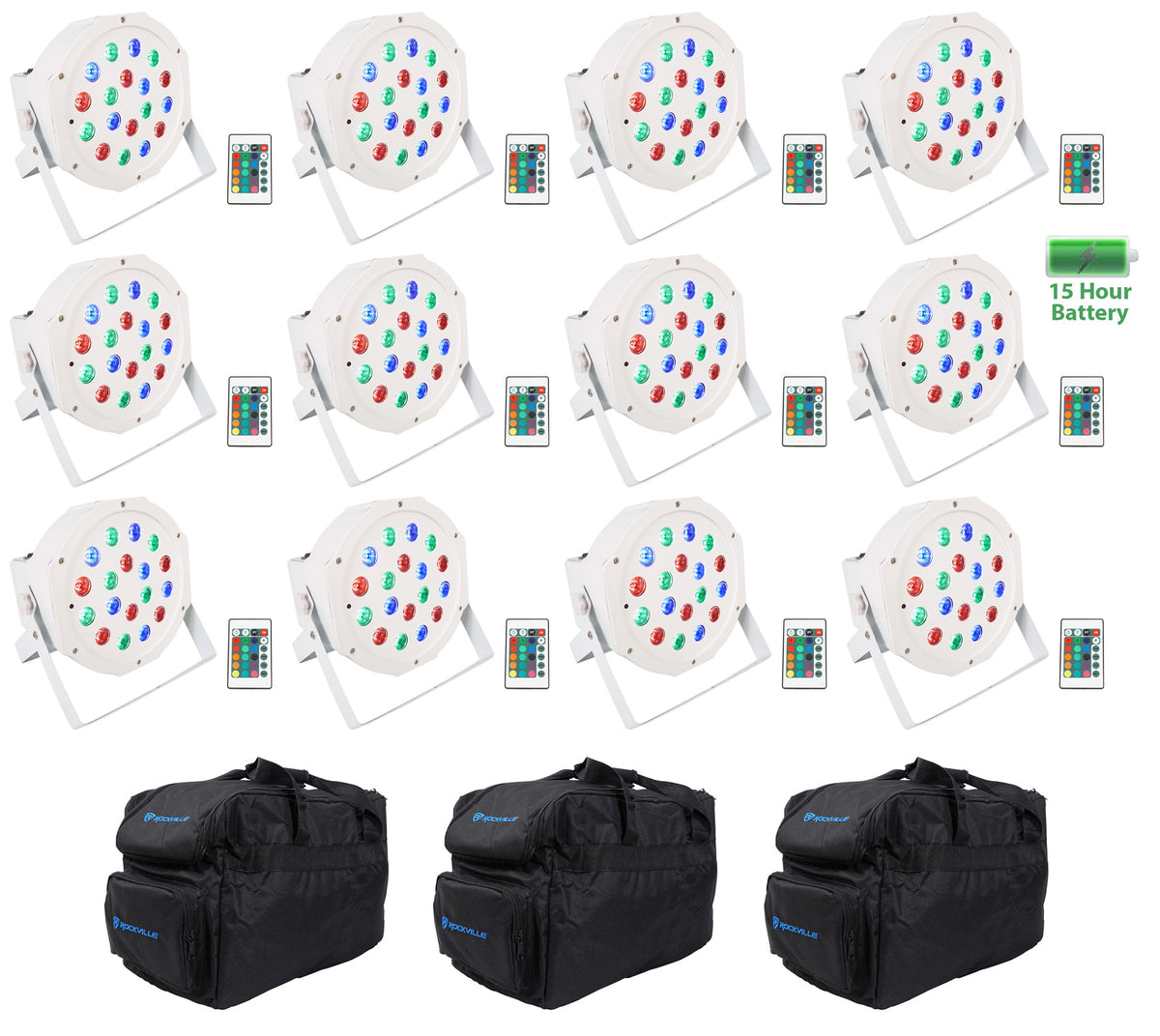 BATTERY PAR 50 White 12-Pack + RLB30 12-Pack