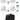 (4) Rockville BATTERY PAR 50 White Rechargeable LED DMX DJ Wash Up-Lights+Bag