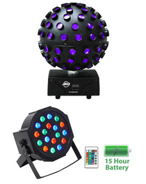 American DJ ADJ Starburst LED Sphere Shooting Beam Effect+Battery Par Light