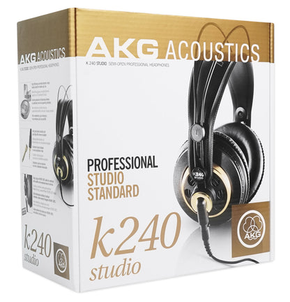 AKG K240 Studio Over-Ear Semi-Open Recording Mixing Monitoring Headphones