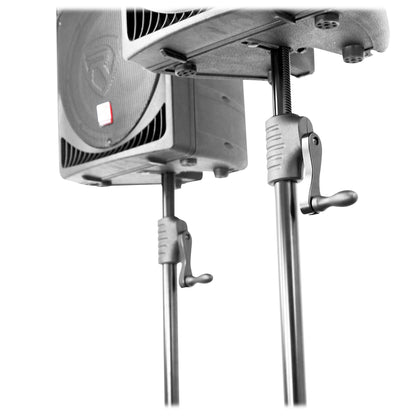 (8) Rockville BATTERY PAR 50 White Rechargeable DMX DJ Wash Lights+Crank Stands