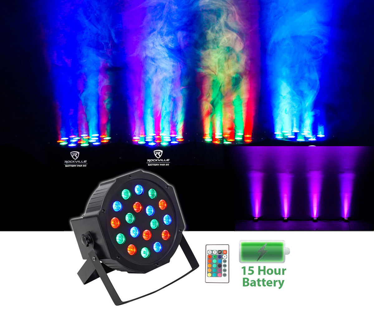 BATTERY PAR 50 Mixed 10-Pack + Charging Road Case Bundle