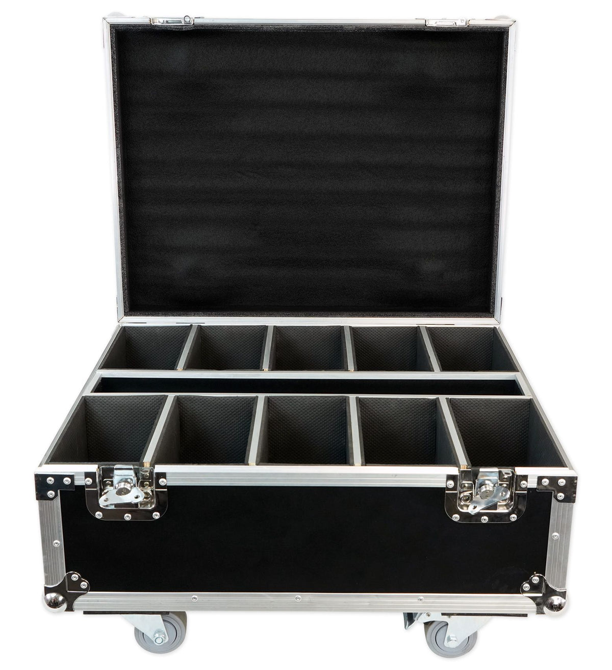 BATTERY PAR 50 Mixed 10-Pack + Charging Road Case Bundle