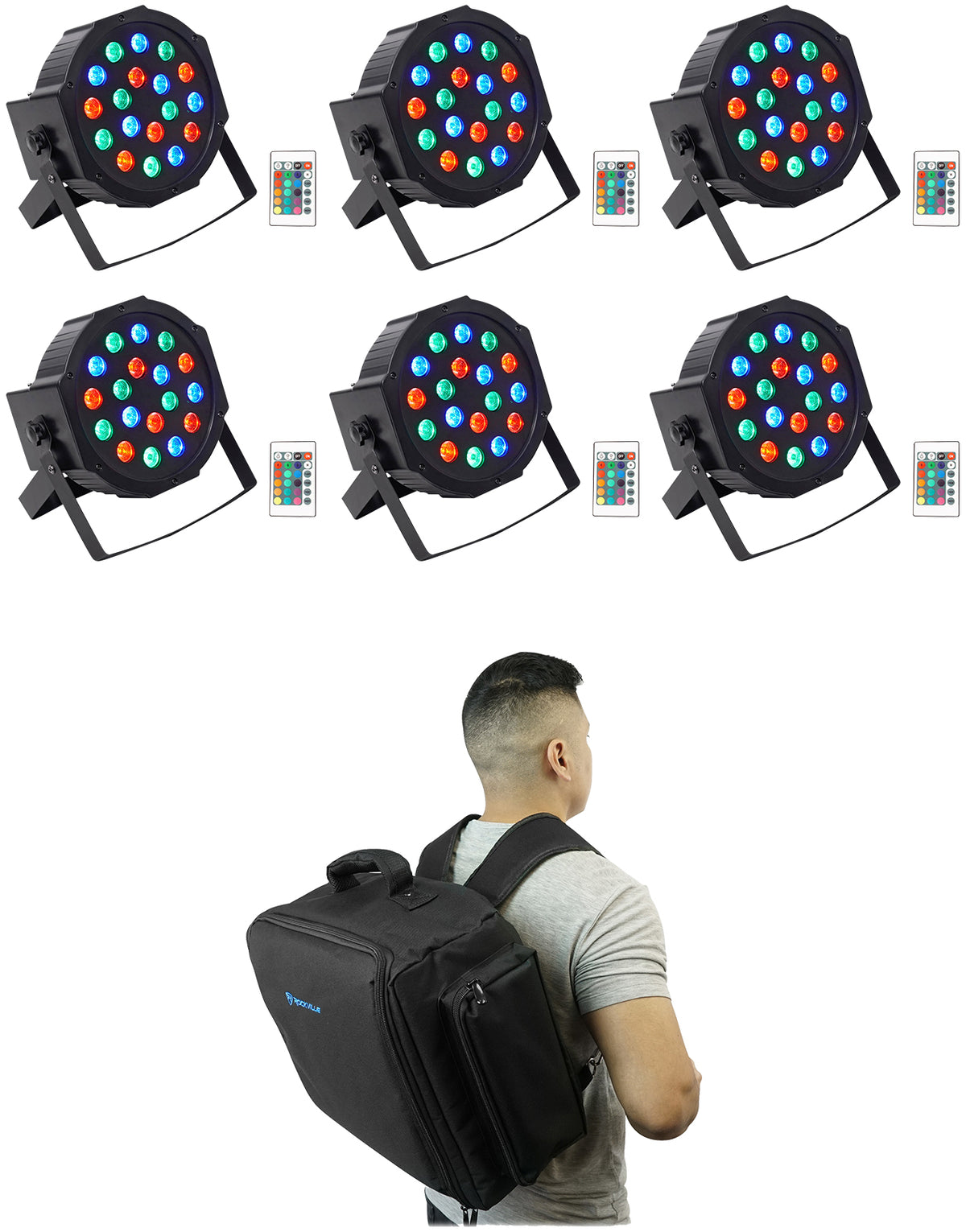 BATTERY PAR 50 6-Pack + RLBP6 Backpack Bundle
