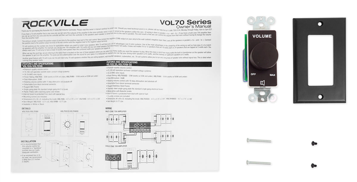 RCS80-1 + CCL6T Black 2-Pack + VOL70100 Black