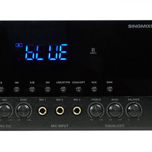 Rockville SINGMIX 5 2000w Bluetooth DJ/Pro/Karaoke/Home Amplifier Mixer Receiver