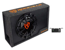 Rockville RVE12CA 12" Slim Vented Powered Car Subwoofer Enclosure, 1400 Watts