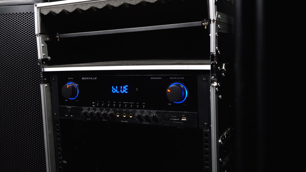 Rockville SINGMIX 5 2000w Bluetooth DJ/Pro/Karaoke/Home Amplifier Mixer Receiver
