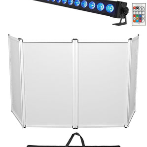 Rockville RFAAW DJ Event Facade Booth+Bag+Scrim+(2) Rechargeable Light Strips
