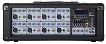 Rockville RPG2X12 BOX 2 8 Channel 1400 Watt Powered Mixer with Built in Bluetooth Connectivity