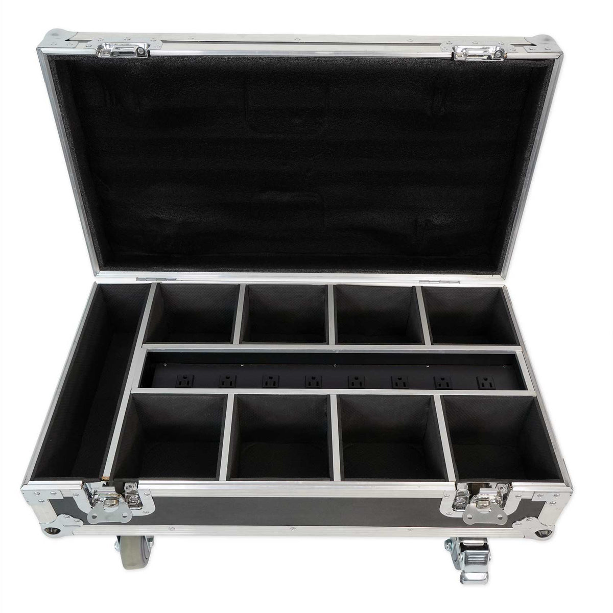 Rockville BEST CHARGE 50 Charging Travel Road Case For (8) BEST PAR 50 Lights