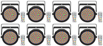 (8) EZPAR 64 RGBA ILS Rechargeable Battery Par Wash Up-Lights
