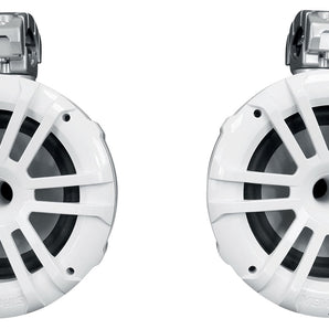 Pair Memphis Audio MXA82TW 8" Marine Wakeboard Tower Speakers/LED+Swivel White