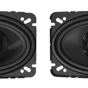 Pair Memphis Audio PRX46 4x6" Car Speakers w/Pivot Tweeters+Amplifier+Amp Kit