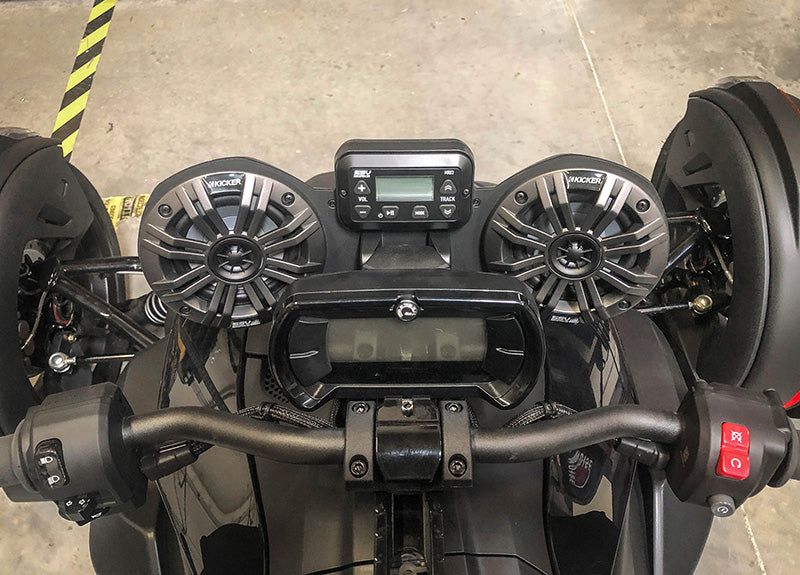 RKR-2K Front Fairing 4" Speakers + Bluetooth Receiver