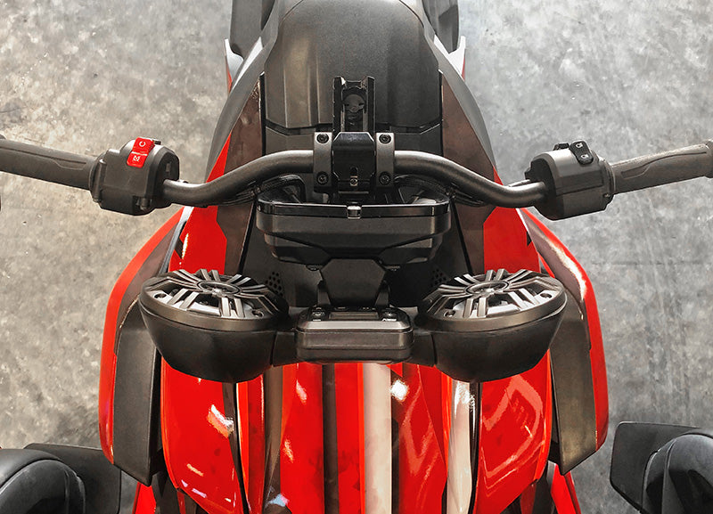 RKR-2K Front Fairing 4" Speakers + Bluetooth Receiver
