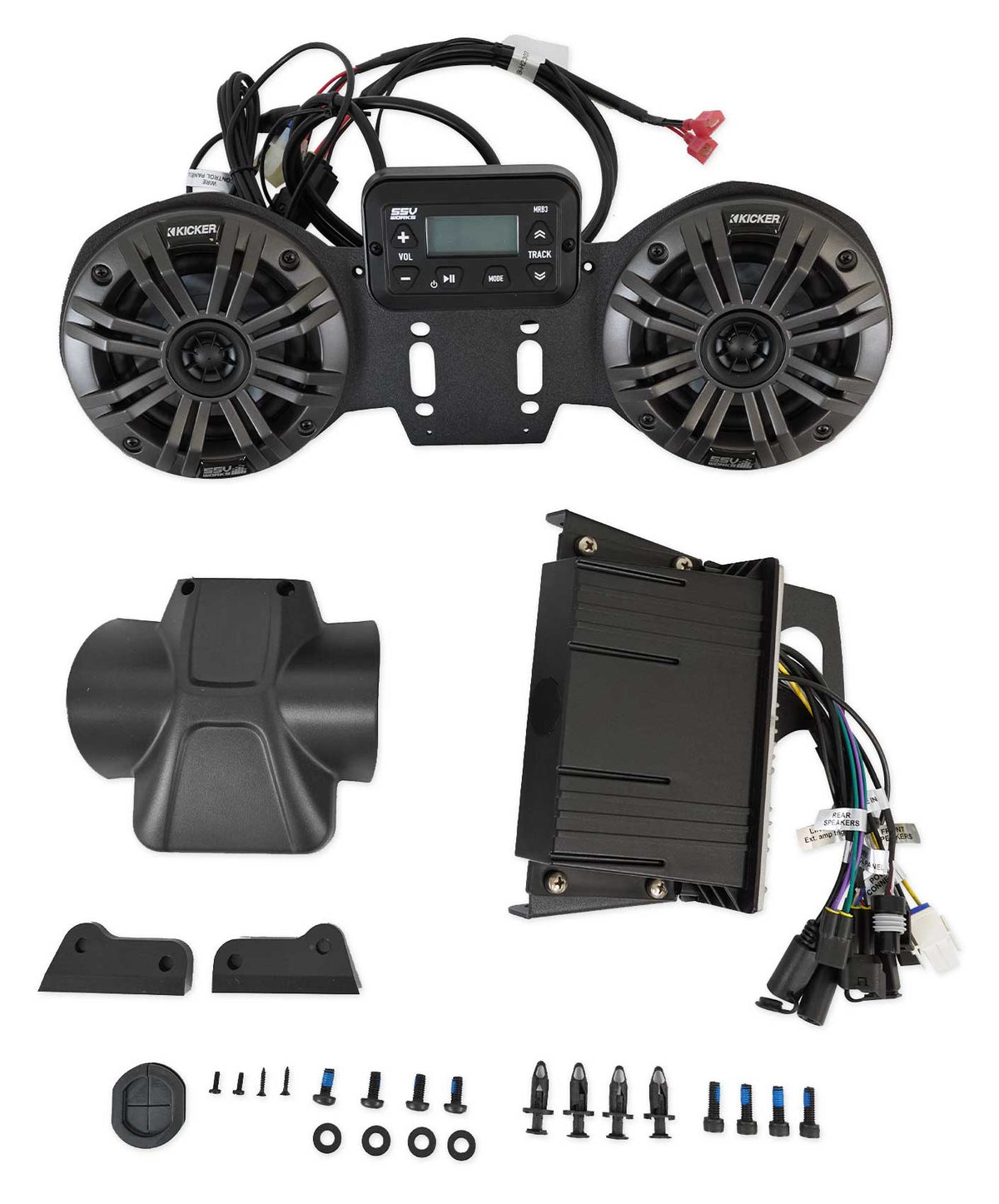 RKR-2K Front Fairing 4" Speakers + Bluetooth Receiver