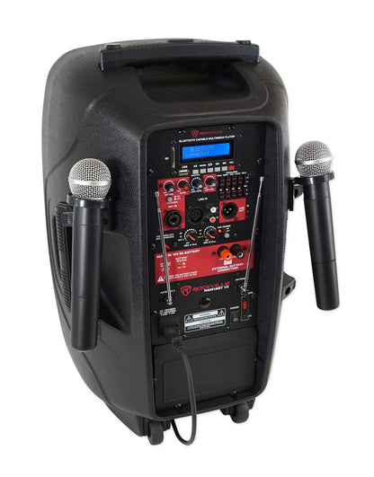 RAM12BT 12" Rechargeable Powered 600W DJ PA Speaker, 2 Mics, Bluetooth