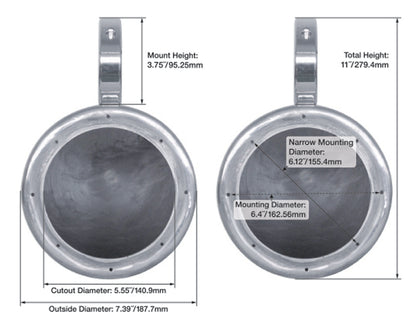 (4) KICKER 45KM654 6.5" 390 Watt White Marine Wakeboard Tower Boat Speakers