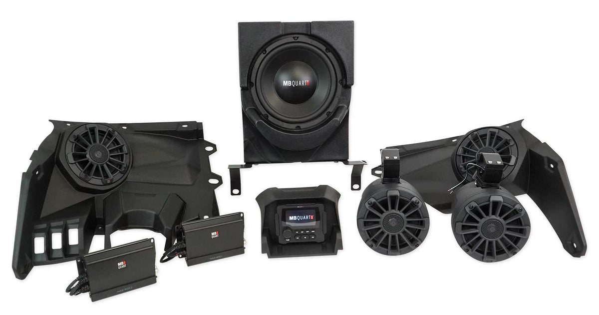 MB QUART (4) Speakers+Sub+Amps+Radio For Select 2017-2020 Can-Am Maverick X3