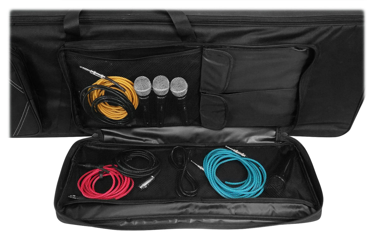 Rockville BEST BAG 88 Key Slim Padded Rigid Keyboard Gig Bag Case+Foam Insert
