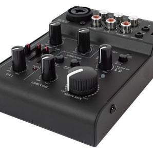 Rockville RockMix 5 Channel Pro Mixer w/USB Interface, Bluetooth, Echo, EQ