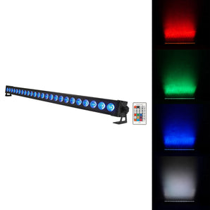Rockville BATTERY STRIP 24 Rechargeable RGBW Color DJ Wash Light Bar\DMX\Remote