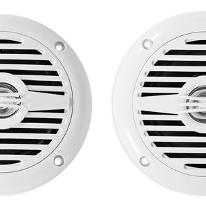 Pair Rockville MS40W White 4" 200 Watt Marine Boat Speakers Compact and Powerful