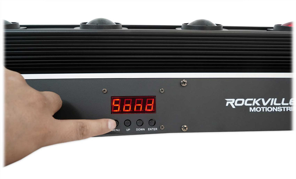 Rockville MOTIONSTRIP Motorized Moving Head RGBW Color Strip Wash\Beam Light Bar