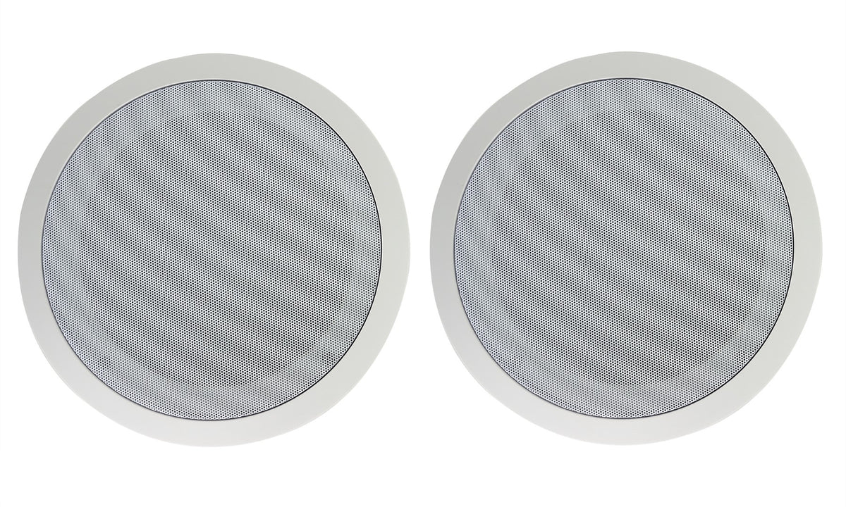 2 Rockville CC80T White 8" Commercial 70v Ceiling Speakers For Restaurant\Bar