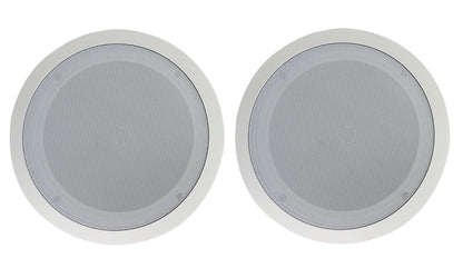 2 Rockville CC80T White 8" Commercial 70v Ceiling Speakers For Restaurant\Bar