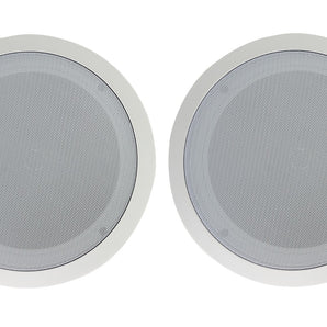 2 Rockville CC80T White 8" Commercial 70v Ceiling Speakers For Restaurant\Bar