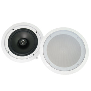 2 Rockville CC80T White 8" Commercial 70v Ceiling Speakers For Restaurant\Bar