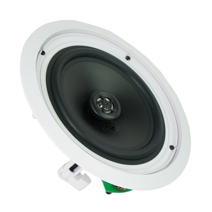2 Rockville CC80T White 8" Commercial 70v Ceiling Speakers For Restaurant\Bar