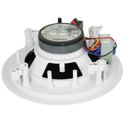 2 Rockville CC80T White 8" Commercial 70v Ceiling Speakers For Restaurant\Bar
