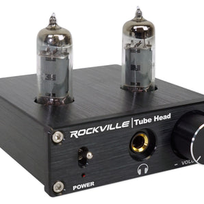 Rockville TubeHead Tube Headphone Amplifier Amp with 6K4 Tubes/16-300 Ohms/180mW