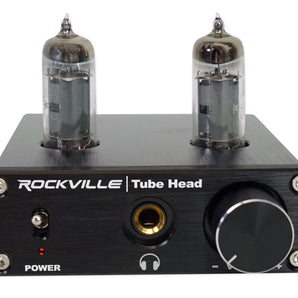 Rockville TubeHead Tube Headphone Amplifier Amp with 6K4 Tubes/16-300 Ohms/180mW