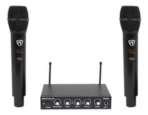 Rockville RKI60 Dual UHF 8 Chan Wireless Microphone Karaoke Interface and Mic Mixer