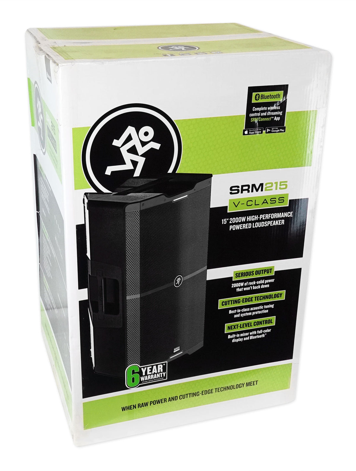 Mackie SRM215 V-Class 15” 2000 Watt Powered Active PA DJ Speaker w/Bluetooth