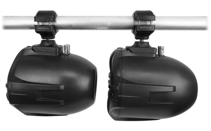 Pair Rockville RWB70B Black 6.5" 250w Marine Wakeboard 360° Swivel Tower Speakers