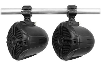 Pair Rockville RWB70B Black 6.5" 250w Marine Wakeboard 360° Swivel Tower Speakers