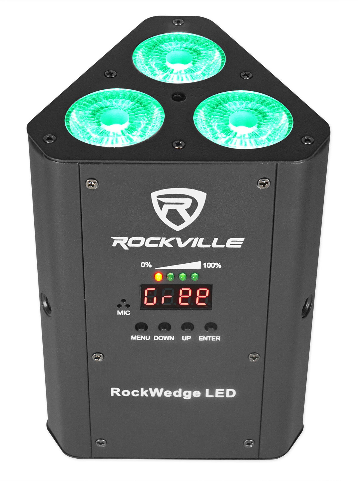(8) RockWedge LED Battery Lights + 384 Channel Wireless DMX Controller