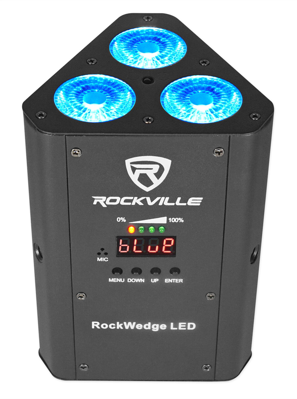 (8) RockWedge LED Battery Lights + 384 Channel Wireless DMX Controller