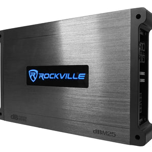 Rockville DBM25 1400 Watt 2 Channel Marine/Boat Amplifier Amp w/ Silicone Covers