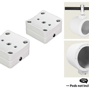 Pair MAC360W 360 Swivel Wakeboard Tower or Surface Mount Clamps 4 Rockville Pods