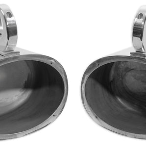 2 Rockville 6x9 Polished Silver Aluminum Wakeboard Tower Speaker Enclosures
