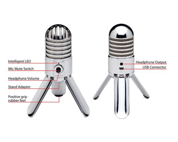Samson Meteor Mic USB Condenser Podcasting Podcast Recording Desktop Microphone