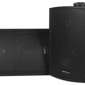 2 Rockville HP5S-8 BK Black 5.25" Outdoor/Indoor 8-Ohm Wall Mount Home Speakers