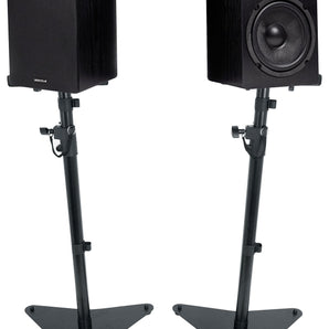 Pair Rockville RockShelf 64B 6.5" Home Bookshelf Speakers+Adjustable Stands