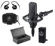 Audio Technica AT4033A Condenser Microphone Bundle with Shockmount & Mackie Bluetooth Monitors